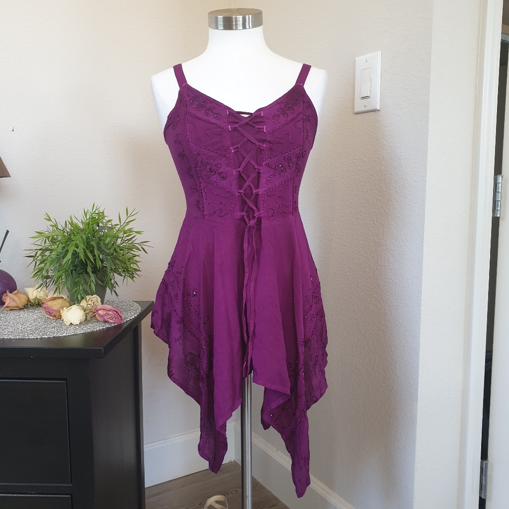 L.S.I. Spaghetti strap Boho dress Size M